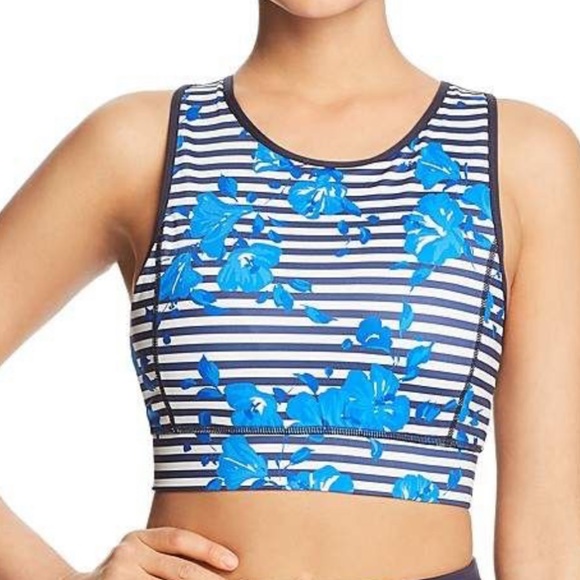 kate spade Tops - NWT KATE SPADE “hibiscus stripe” sports bra